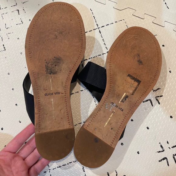 Dolce Vita Paci Faux Leather Wedge Strap Sandals,‎ Black, 8M - Picture 6 of 6